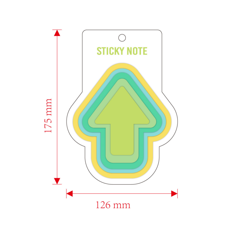 Star and Arrow Shaped Sticky Note Set Bright Fun Memo Pads for Kids Students Teachers Office Use School Stationery Supplies