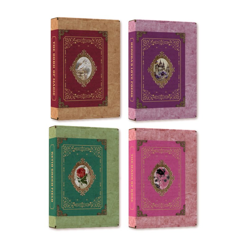 185 sheets per pack Hand Book Gift Box Set Medieval Chapter Series Retro Hand Book Splicing DIY Materials