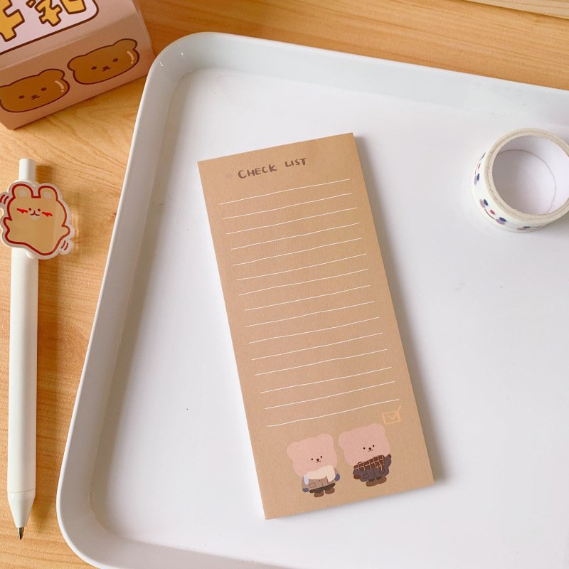 Cartoon bear printing school cute sticky notes memo pad for students