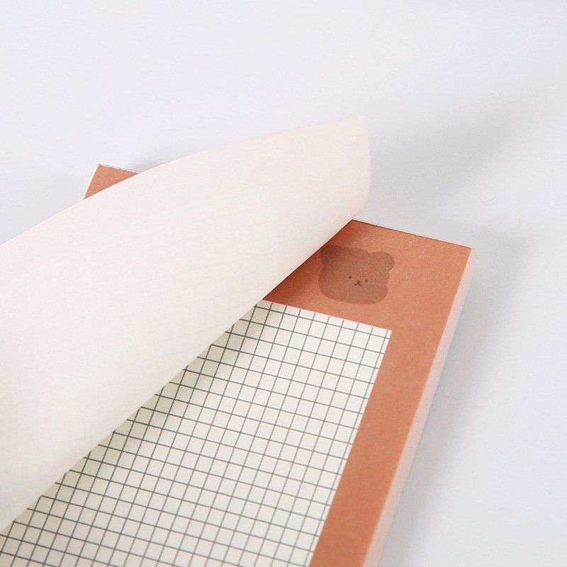 Cartoon bear printing school cute sticky notes memo pad for students