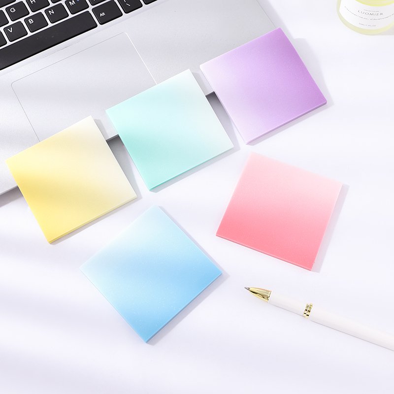 HengXin transparent sticky note with shining gradient color stationery for student office supplies