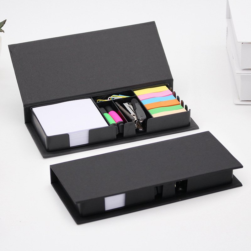 Sticky Note And Pen Set Promotional Pu Leather Cover Sticky Note Sets Memo Pad Sticky Notes With Calendar Wholesale