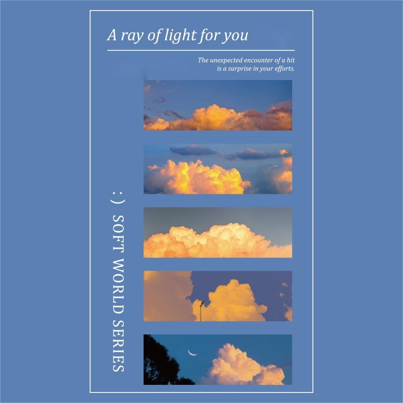 Hot Sale Cute Stationary Memo Pads Scenery Flowers Snow Mountains Clouds Night Sunset Waves Sticky Notes Office Supplies