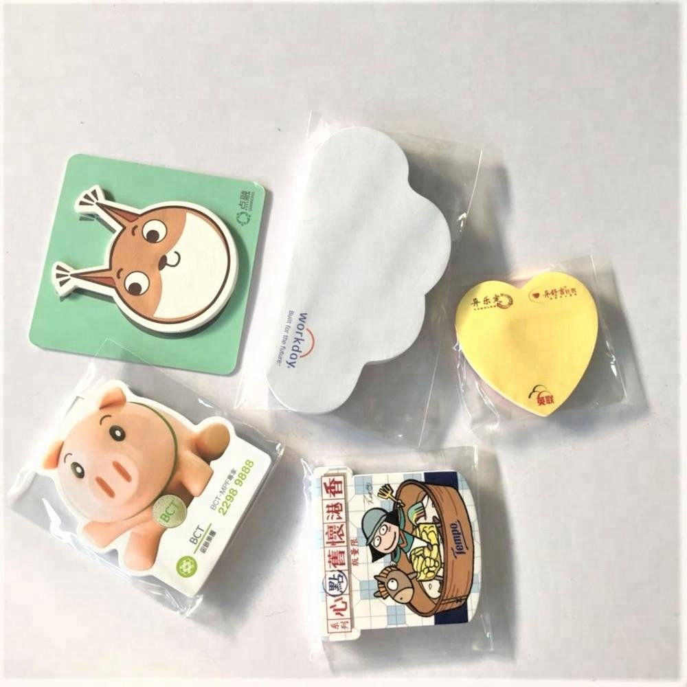 Customized Post Animal Kawaii Stationary Label Die Cut It Sticky Paper Cute Cat Shaped Sticky Notes for Writing Memo Pad