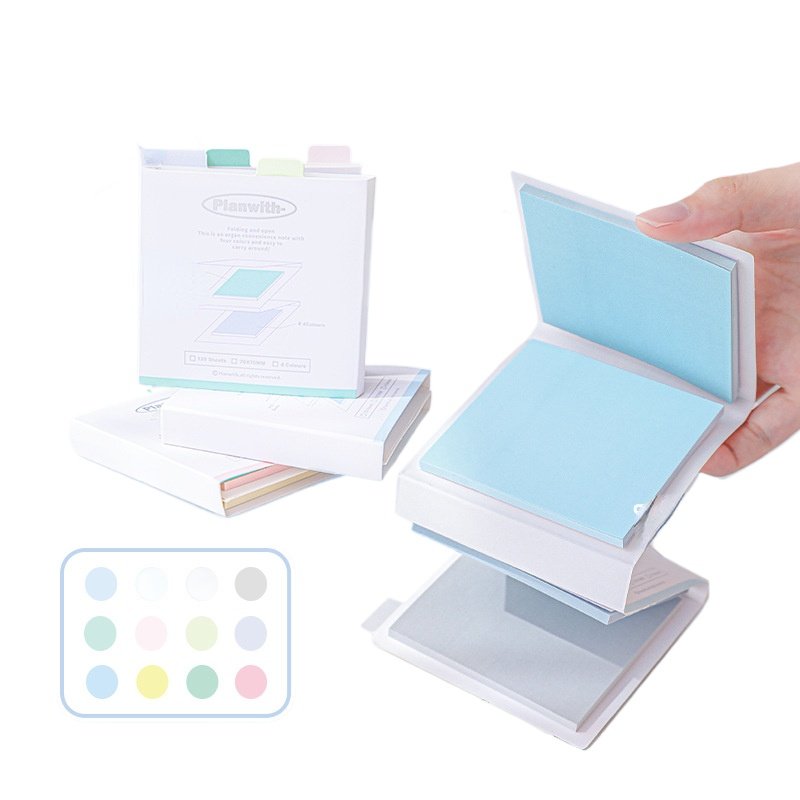 New Detachable Folding Organ Style Sticky Notes pad Creative Colorful Student memo pad large capacity stationery 120sheets/pcs