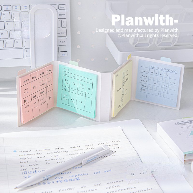 New Detachable Folding Organ Style Sticky Notes pad Creative Colorful Student memo pad large capacity stationery 120sheets/pcs