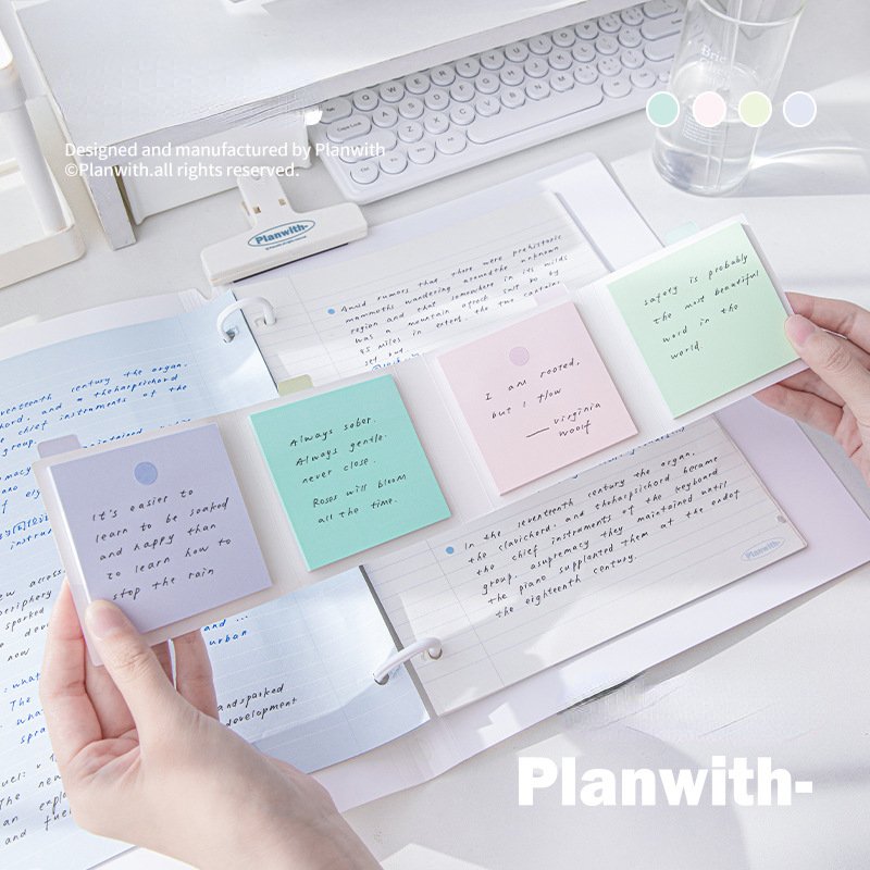 New Detachable Folding Organ Style Sticky Notes pad Creative Colorful Student memo pad large capacity stationery 120sheets/pcs