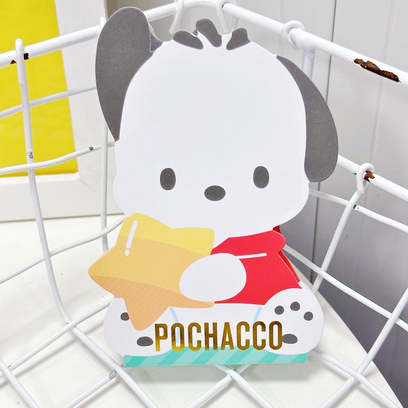 DHF1165 Wholesale cartoon Kuromi Melody notepad anime cute small Pochacco shape message book memo pad stationery