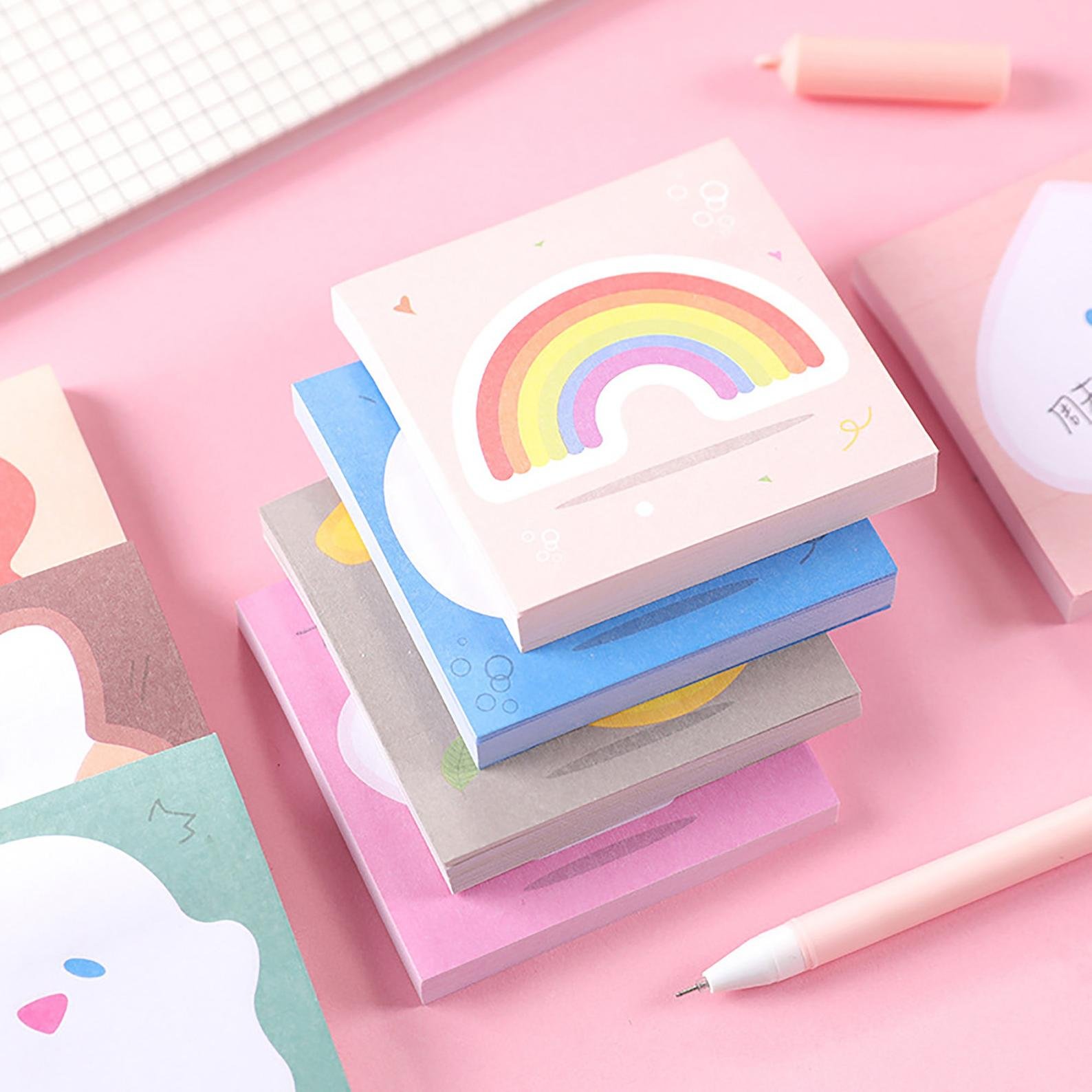 Hot sale custom decorative creative trendy aesthetic nature memo pads and sticky notes