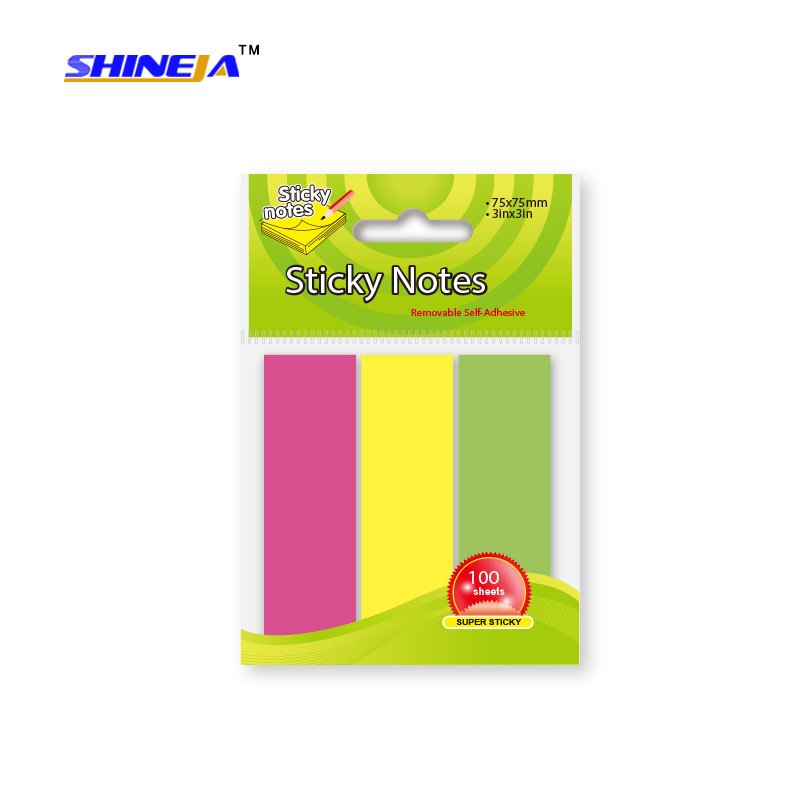 Flag shaped self-adhesive removable paper page marker sticky notes