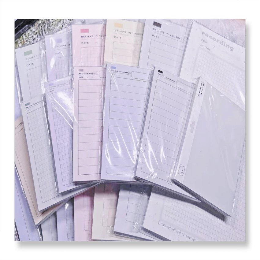 Custom Spiral Bound Notebook Sketchbook and Diary with Paper Cover and Sticky Note Memo Pad for Note Taking and Sketching