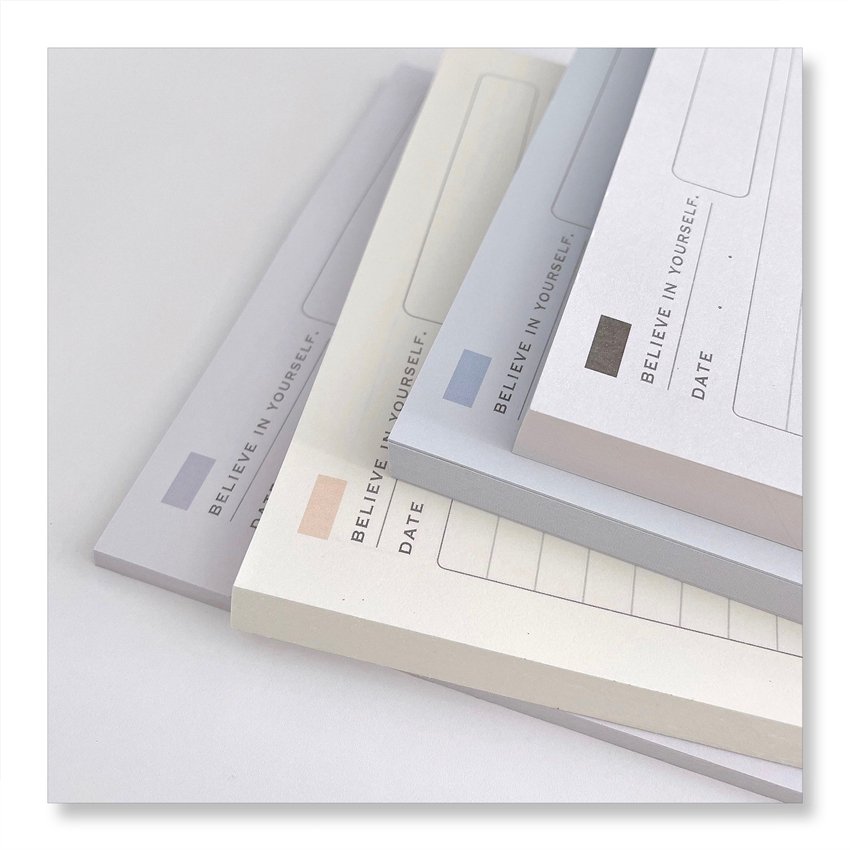 Custom Spiral Bound Notebook Sketchbook and Diary with Paper Cover and Sticky Note Memo Pad for Note Taking and Sketching