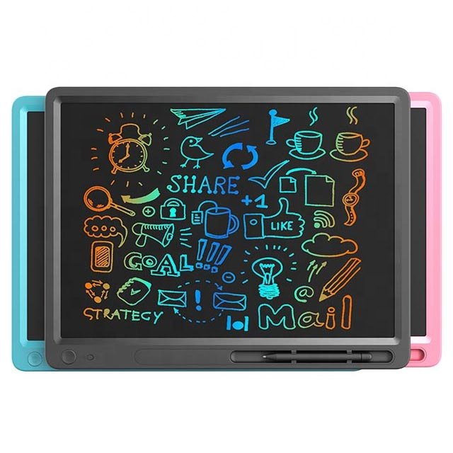 20 Inch Digital Drawing Boards Colorful Blackboard Memo Pads LCD writing tablets Easy to Post Notes for Study Work Daily Life