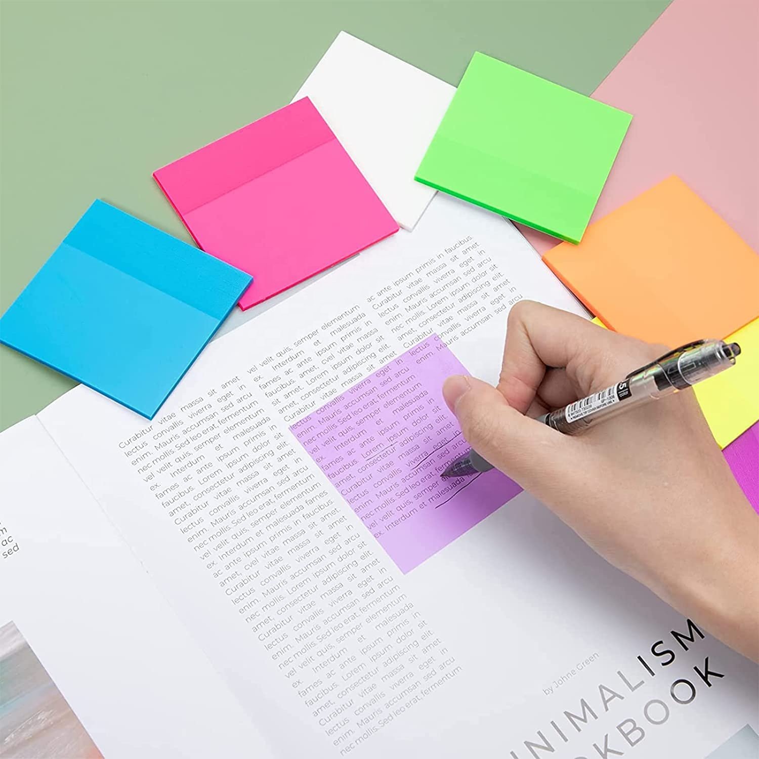 Bright See Throguh Post Sticky Notes Color Book Light color It Transparent Clear Stick Pads