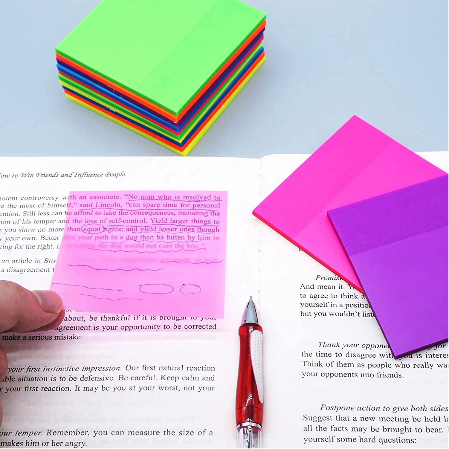 Bright See Throguh Post Sticky Notes Color Book Light color It Transparent Clear Stick Pads