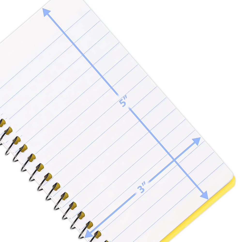 Custom inside notepad Office Paper 5 colors MEMO pads spiral note pads with personalized LOGO College Ruled Bulk pack cheap