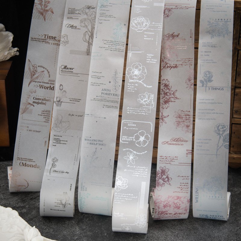 Sulfate paper Flower reflection floral theme collage paper 6 models scrapbook paper scrapbooking supplies photo album scrapbook