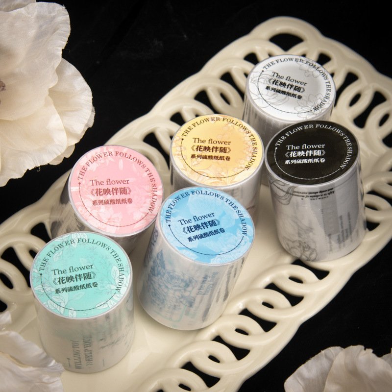 Sulfate paper Flower reflection floral theme collage paper 6 models scrapbook paper scrapbooking supplies photo album scrapbook