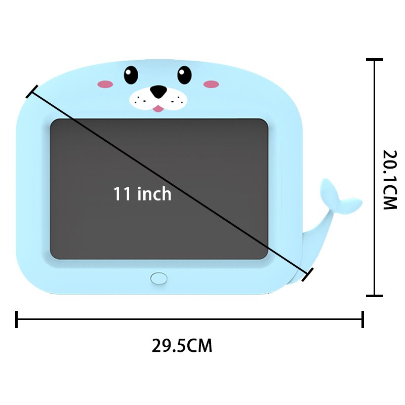 11'' seal LCD Kids pad Children's Cartoon Animals LCD drawing board Erasable Electronic writing tablet
