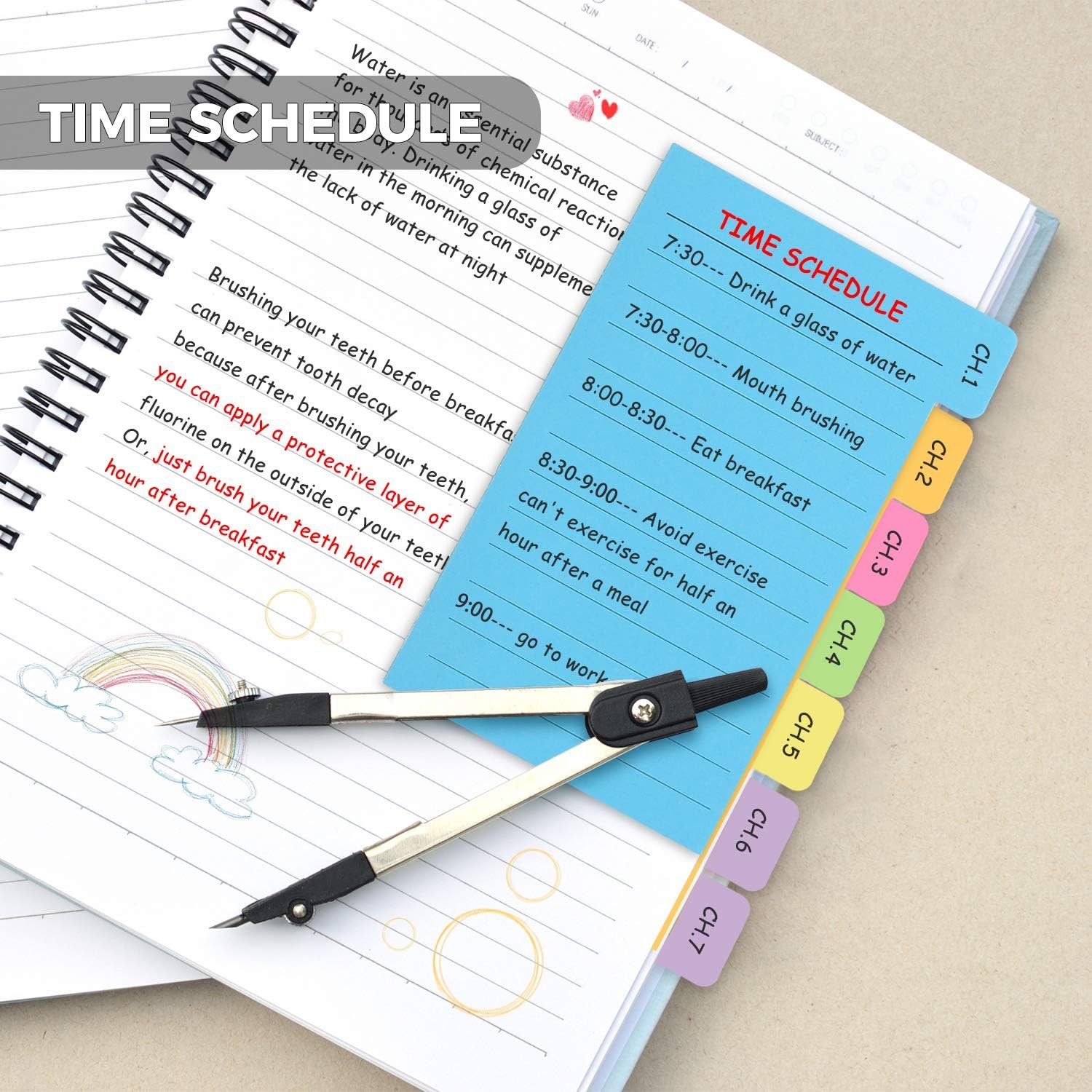 Custom Journal Notebook School Study Office Supplies Gift Self-Adhesive Note Pad And Sticker Note Set