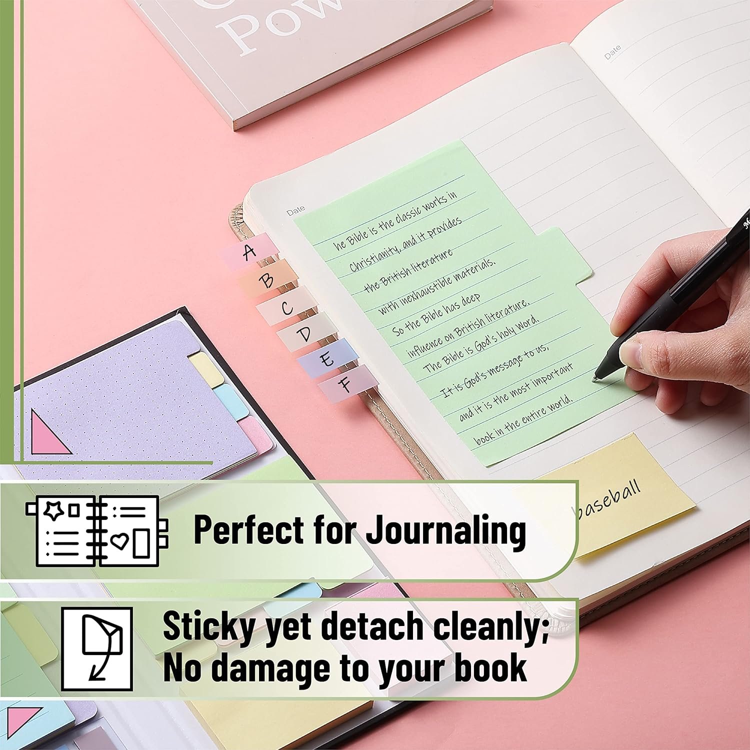 Custom Journal Notebook School Study Office Supplies Gift Self-Adhesive Note Pad And Sticker Note Set