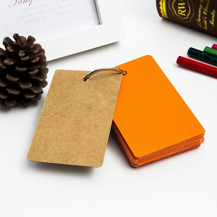 Portable Candy Color Custom Ring Binder Blank Notepad Small Card Message DIY Blank Stationery Memory Hand Card Note Memo Pads