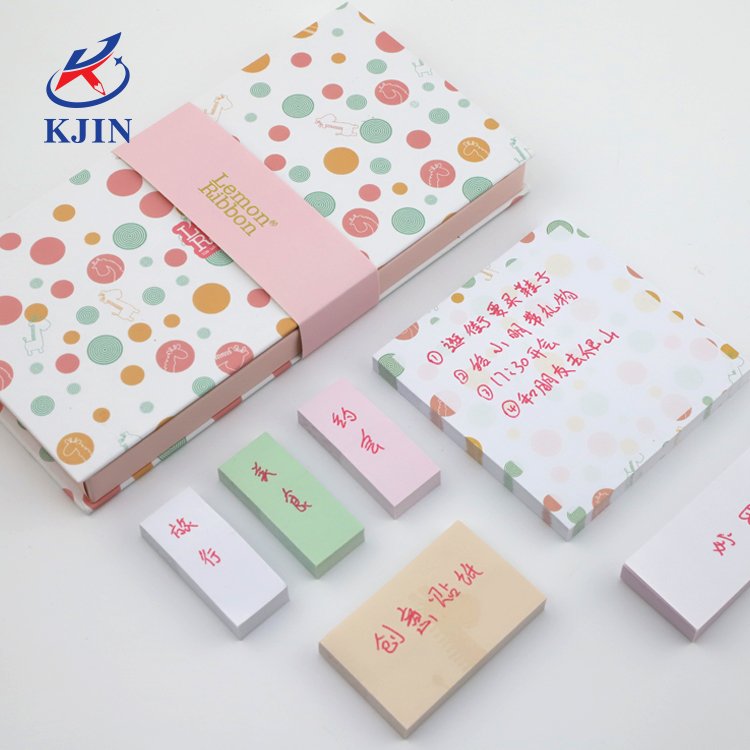 Stationery gift novelty different shape and size Desktop cube memo pad set post sticky note set