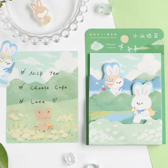 Customized Korean sticky index Animal kawaii Stationery Cartoon Anime Sticky Note