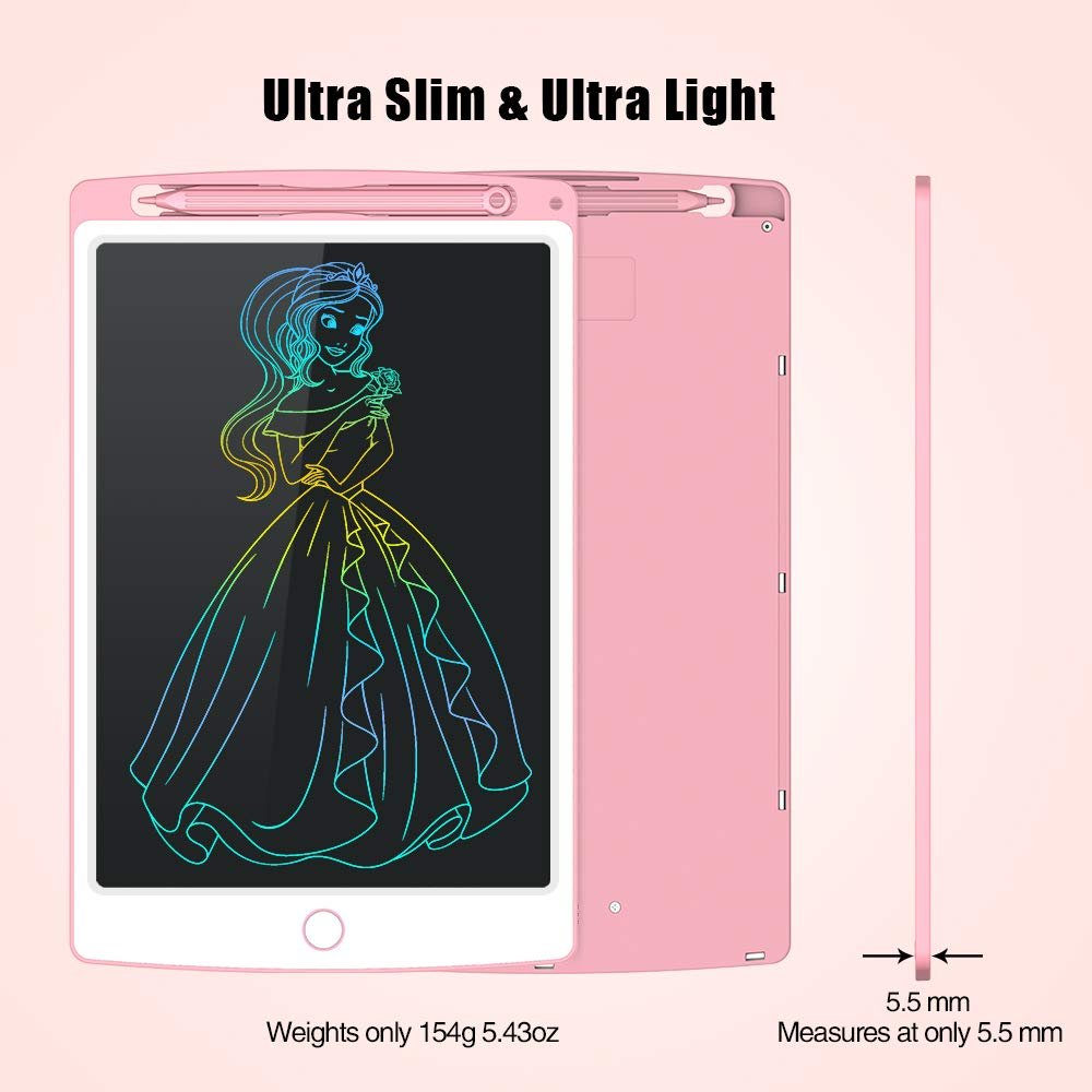 LCD Writing Tablet 10 Inch Colorful Screen Drawing Tablet for Kids, Reusable and Portable Toddler