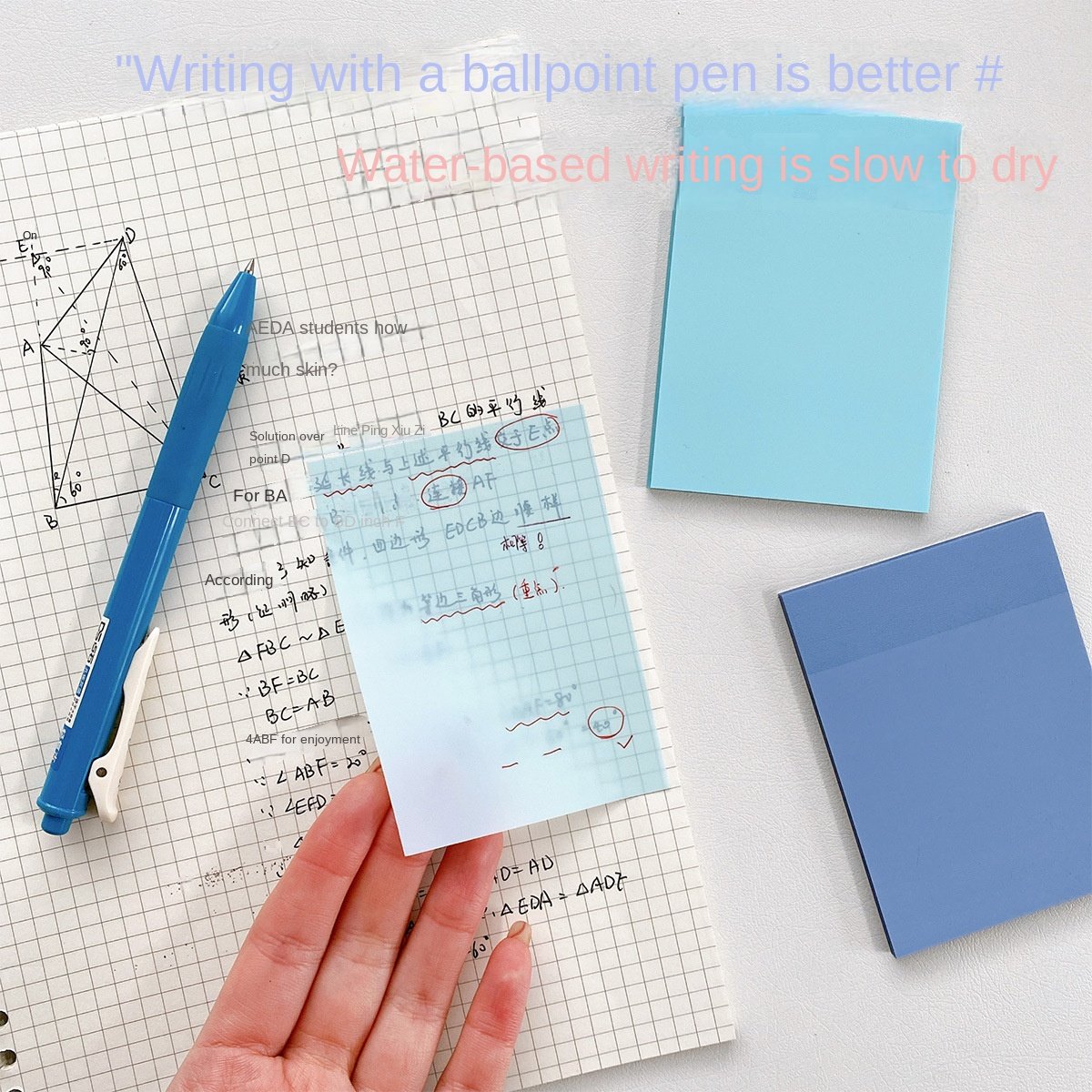 New waterproof PET transparent label office school index sticky notes pad memo pad stationery supplies customize