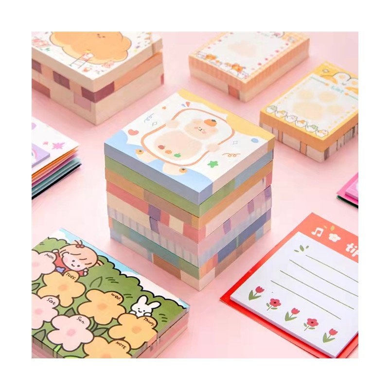 Cute Candy Kawaii School Student Sticky Memo Pad Block Note Pad Stationery Supplies 600 Sheets/box