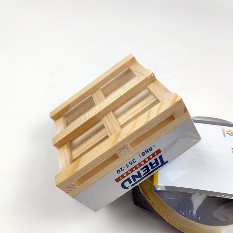 Custom Business Logo Printing Notecube Wooden Pallet Adhesive 3D Block Sticky Notes Memo Holder Pad Paper Cube Block Refill