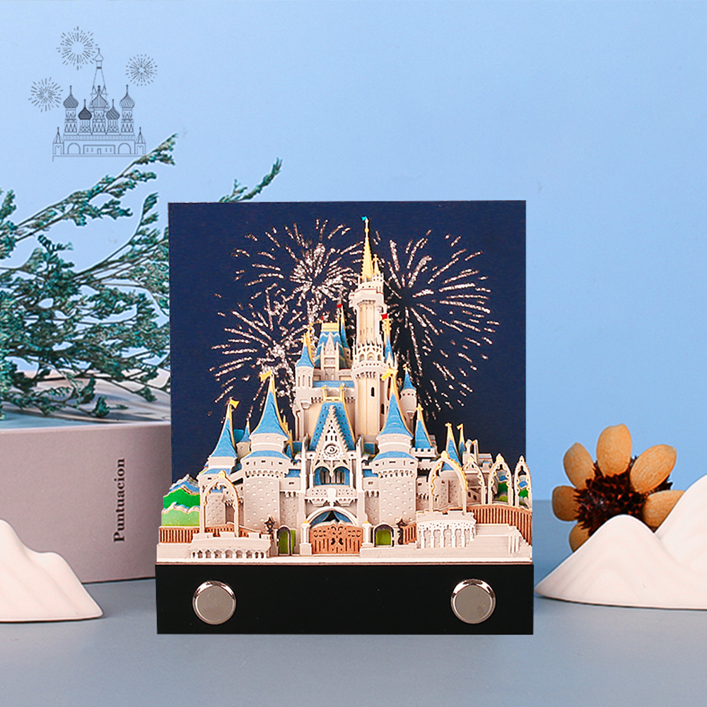 Custom Design Cartoon Originality Stationery Cute 3D Castle Memo Pad