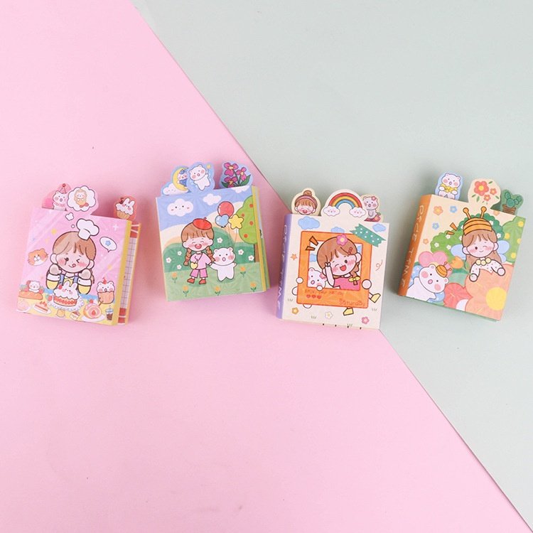 Students and offices use creative and cute foldable paper post notes Memo Pad
