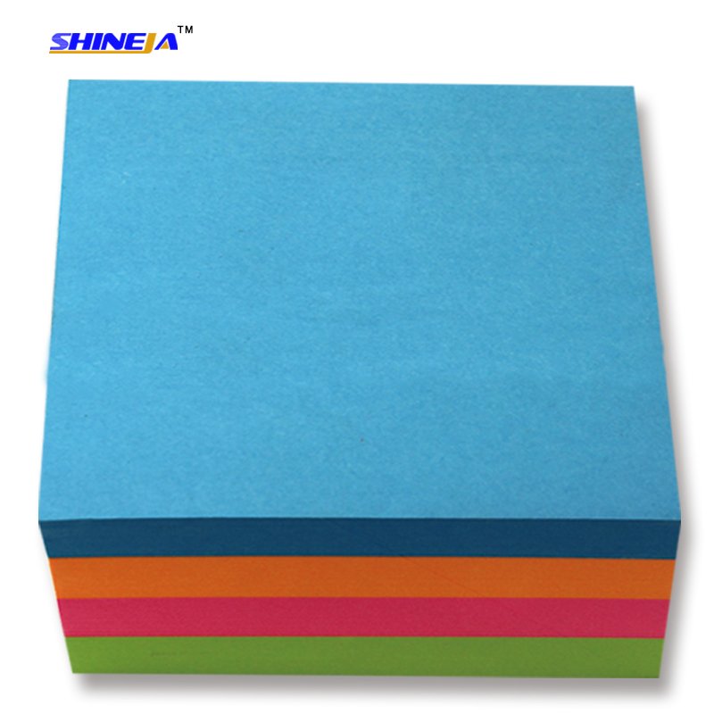 Assorted colorful 400 sheets memo pad style sticky notes cube
