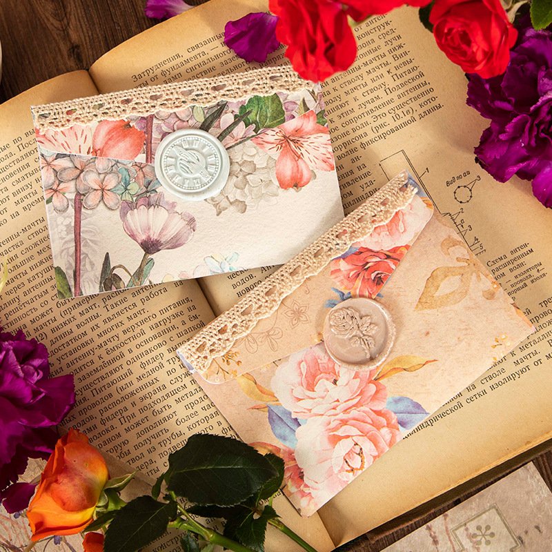 50 Pieces/Pack Material Book Colorful World Series Retro Flower DIY Journal Decoration Base Collage 6 Models