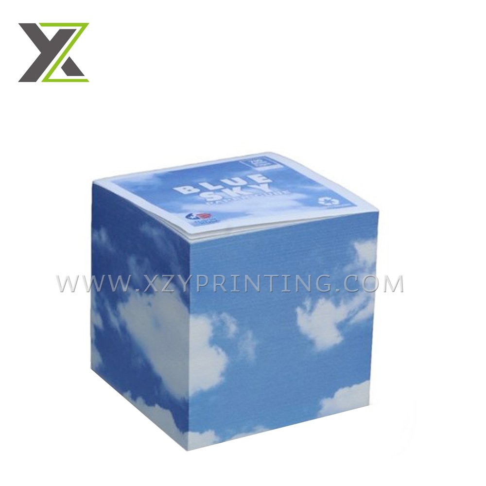 Personalized Custom logo promotional 3d side printed pantone paper memo pad block