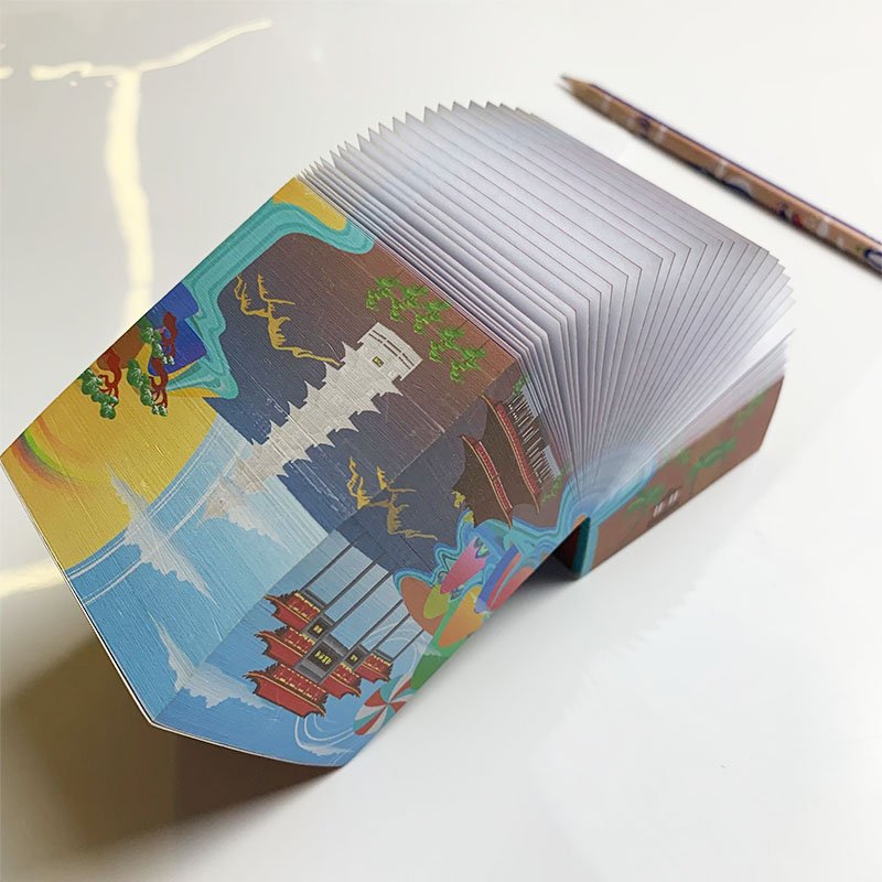 High quality paper customized Sticky Notes Cube Four-Side Printed Memo Pad for Business School Supplies