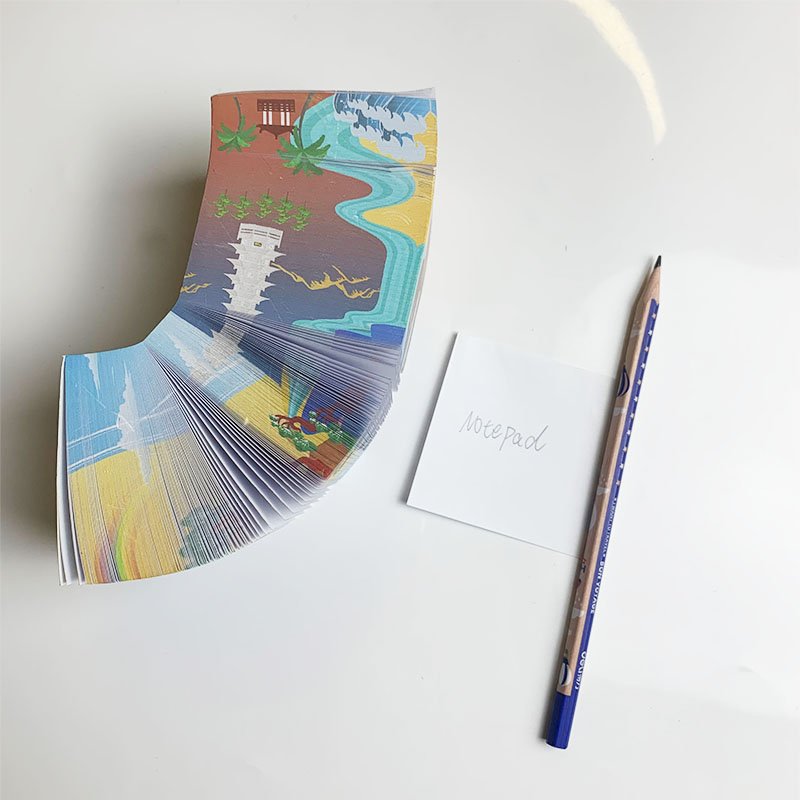 High quality paper customized Sticky Notes Cube Four-Side Printed Memo Pad for Business School Supplies
