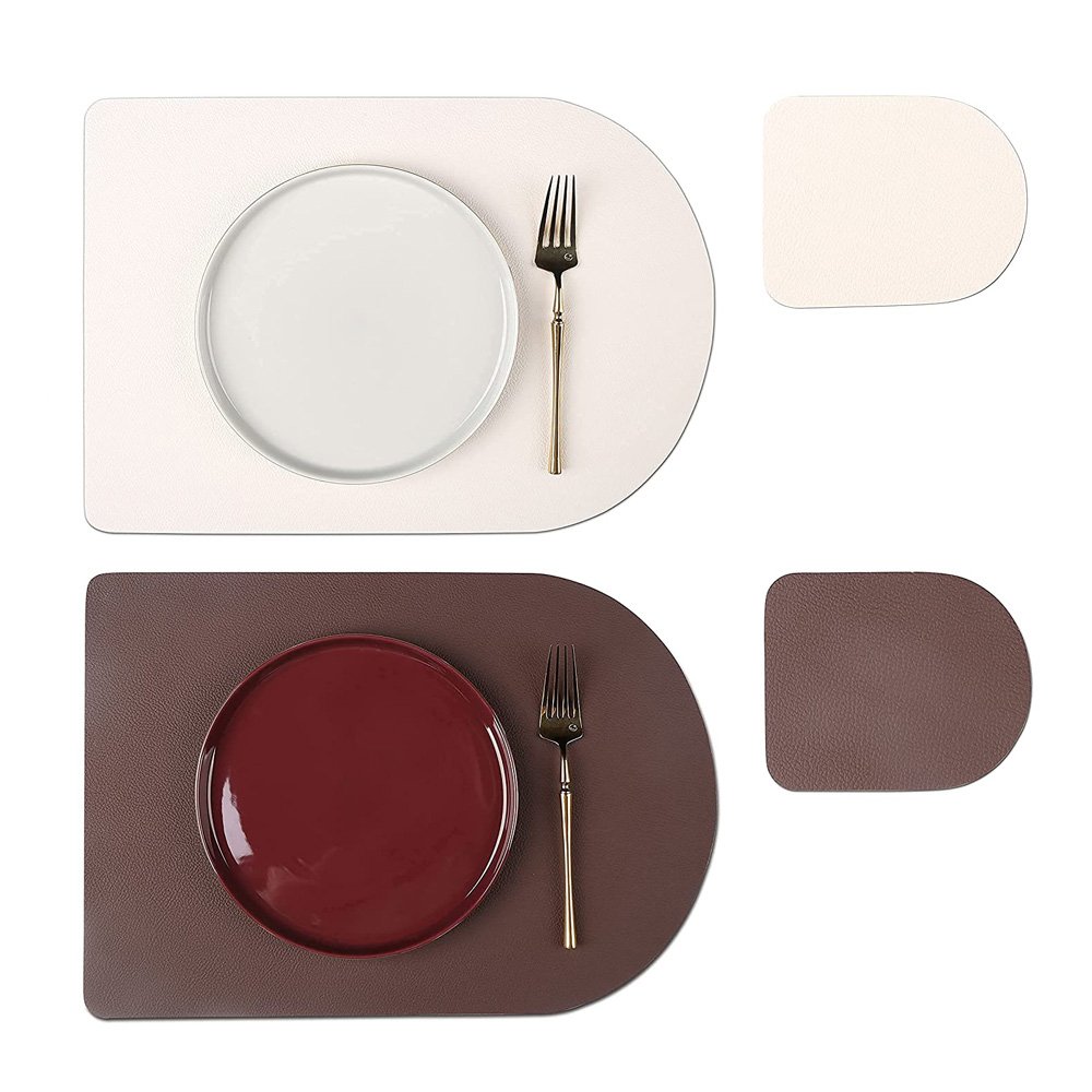 Factory Promotional Gift Decorative Table Mat Designer Leather Placemat Custom