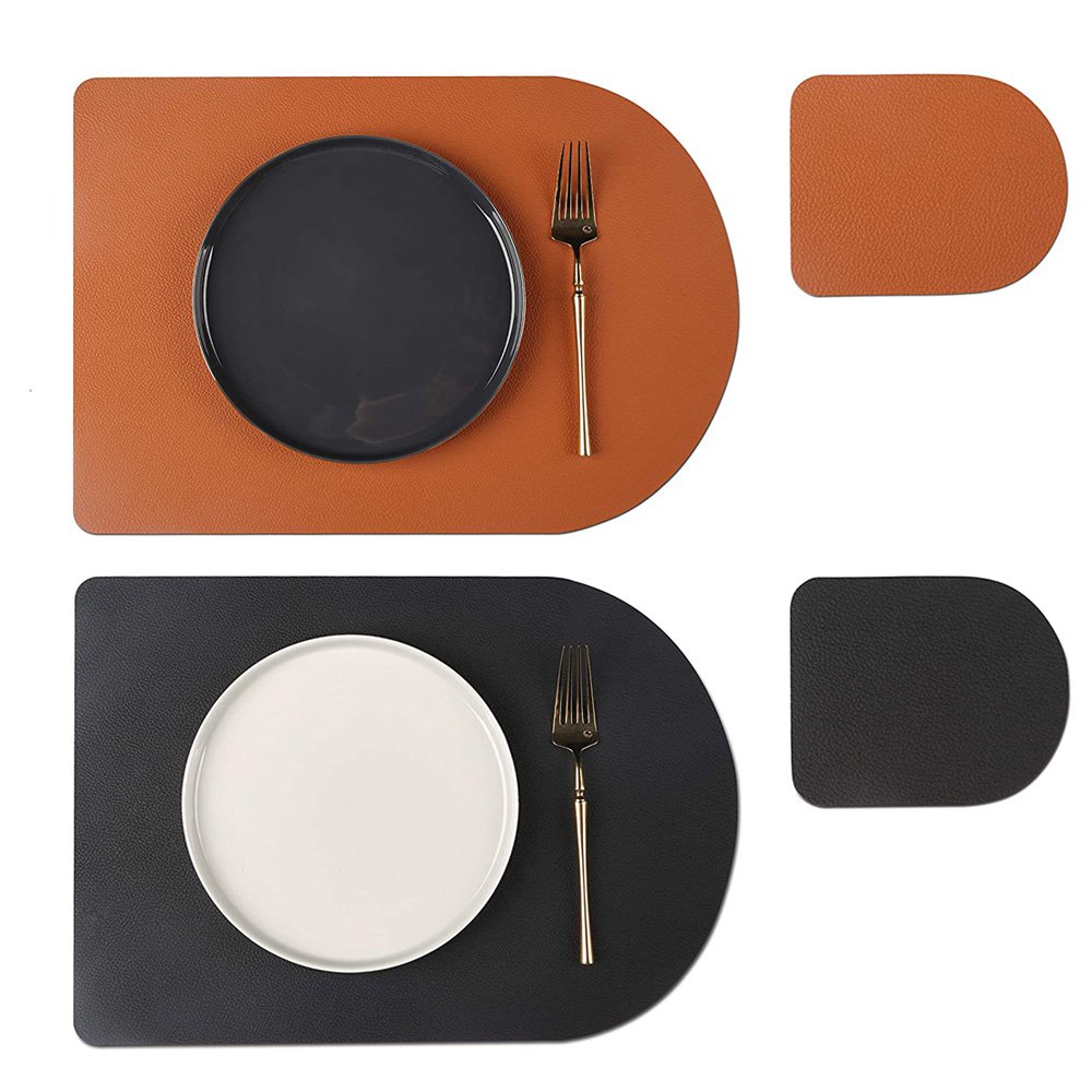 Factory Promotional Gift Decorative Table Mat Designer Leather Placemat Custom