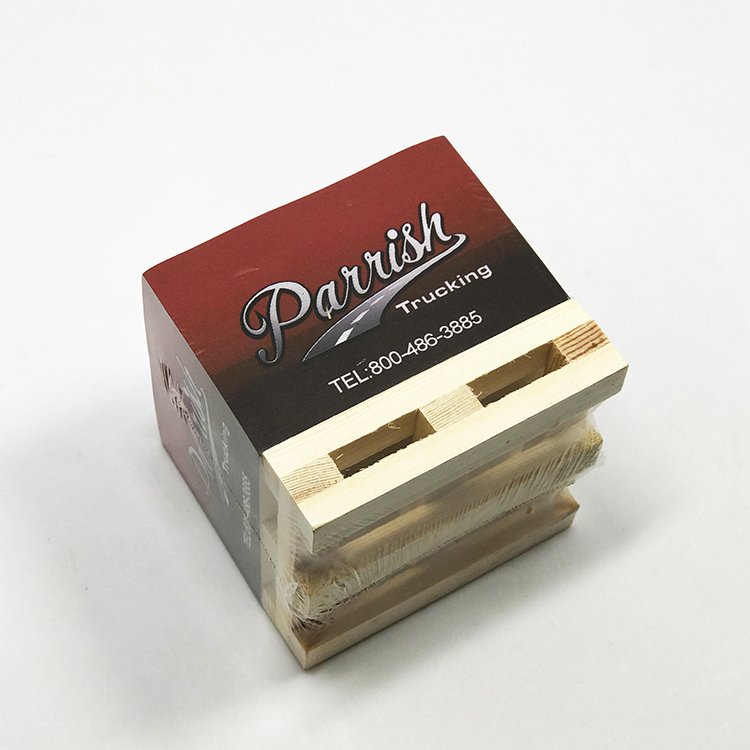 Print Wood Pallet Memo Cube / Memo Pad Notepad With Wood Pallet