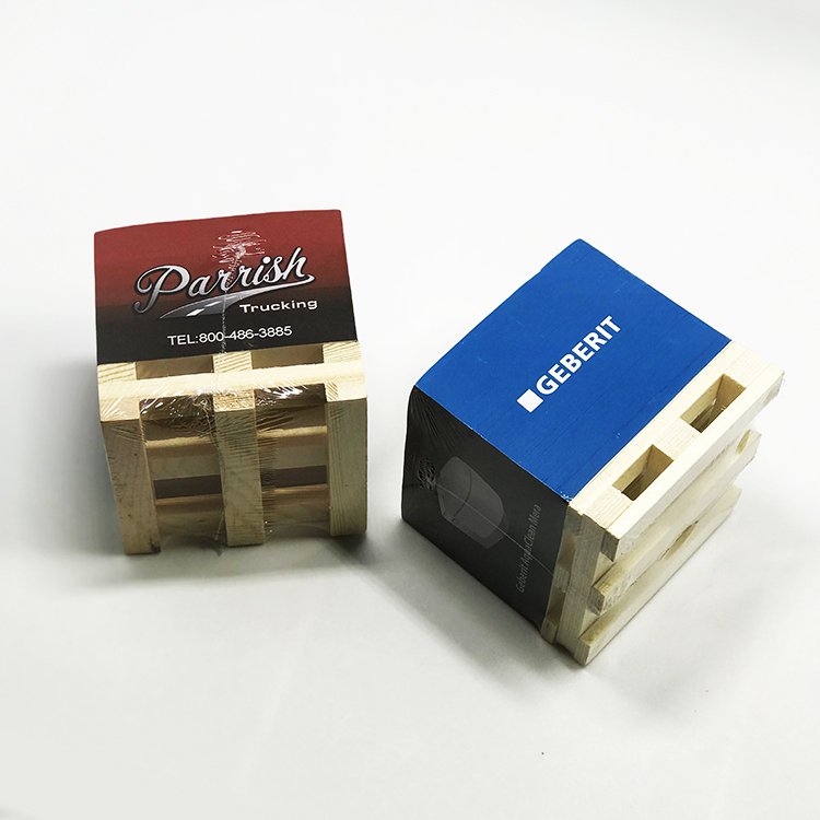 Print Wood Pallet Memo Cube / Memo Pad Notepad With Wood Pallet