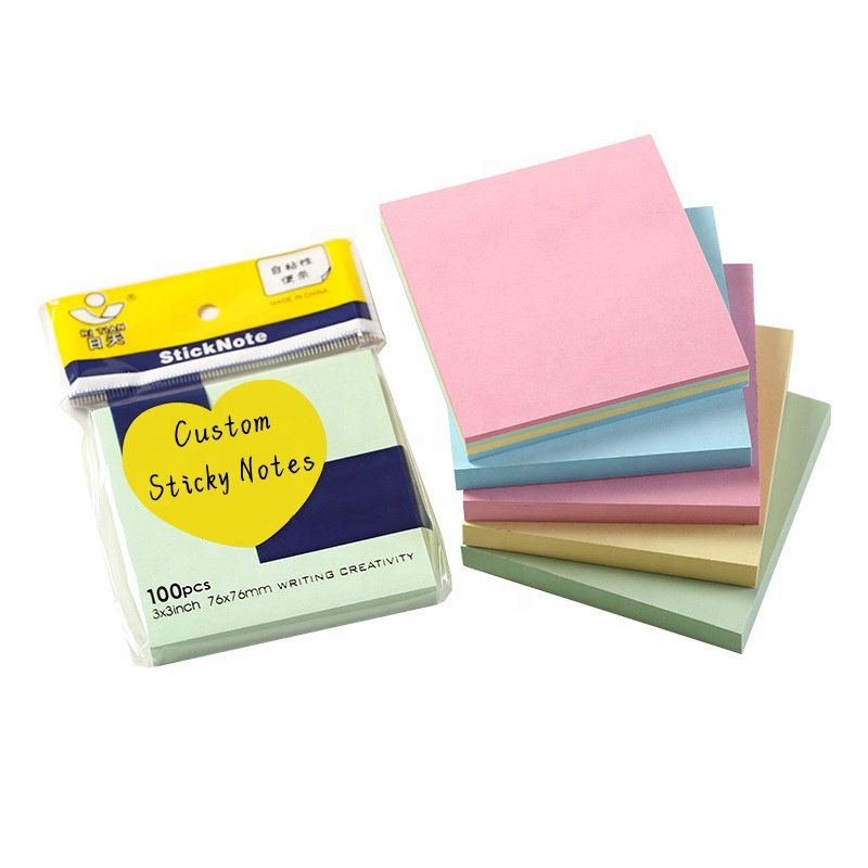 Wholesale Price 3x3 Sticky Notes Cube School Supplies Custom Memo Pads Stationery Self Adhesive Target Sticker Office Supplies