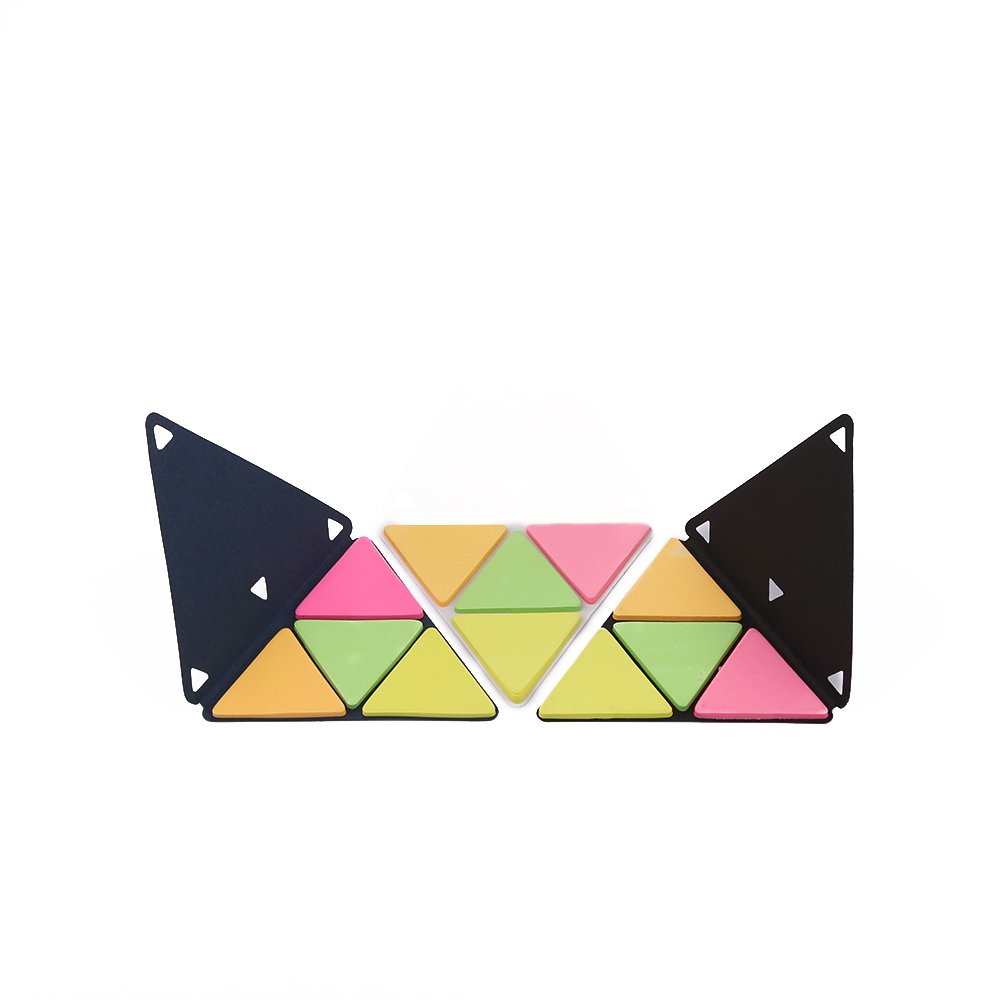 Promotional Gift Kraft Paper 4 Colors Sticky Notes Triangle Shaped Sticky Memo Note for Sale