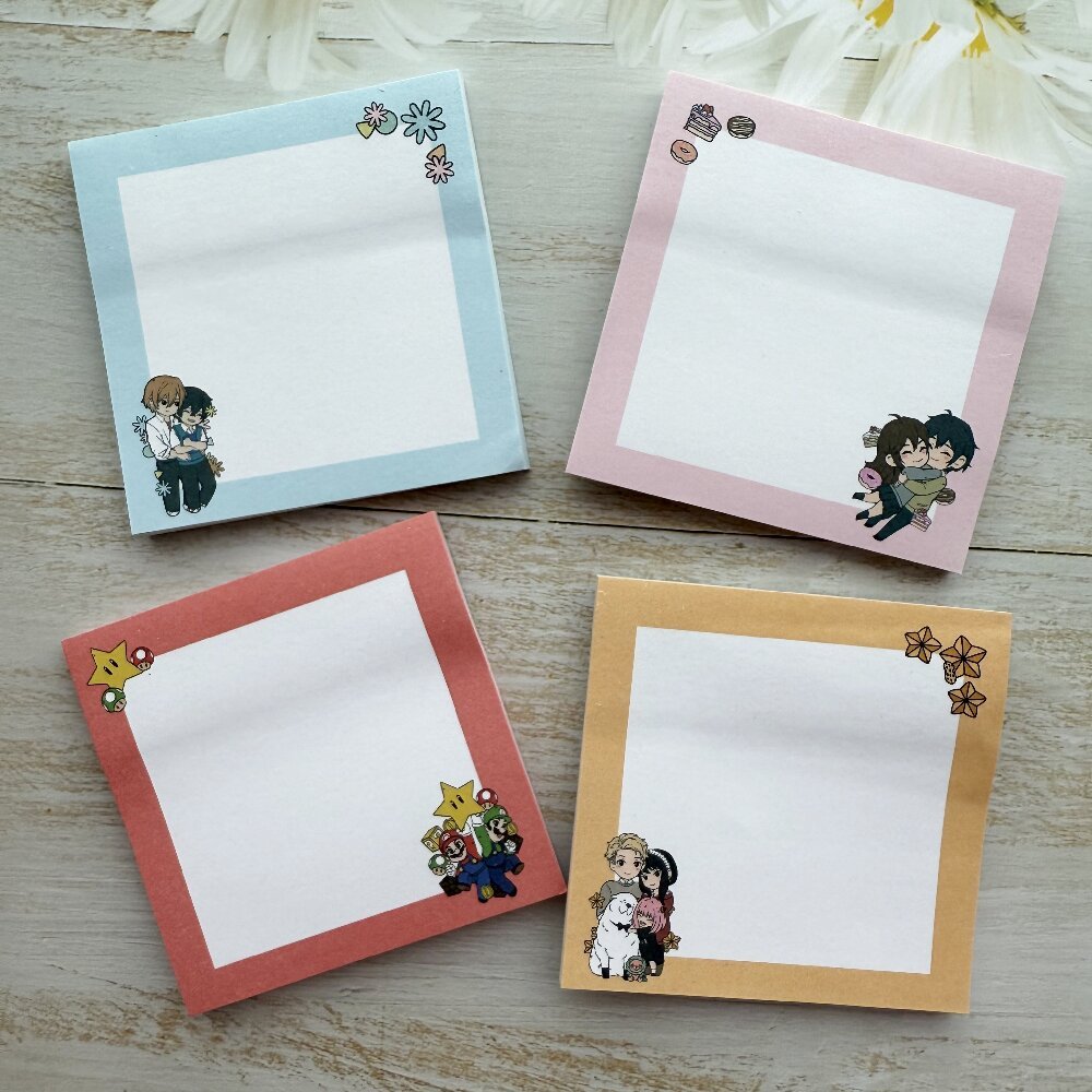 high quality Customized design 3x3 inches Die Cut Shape Sticky Notes memo notepad with Printing Company Logo