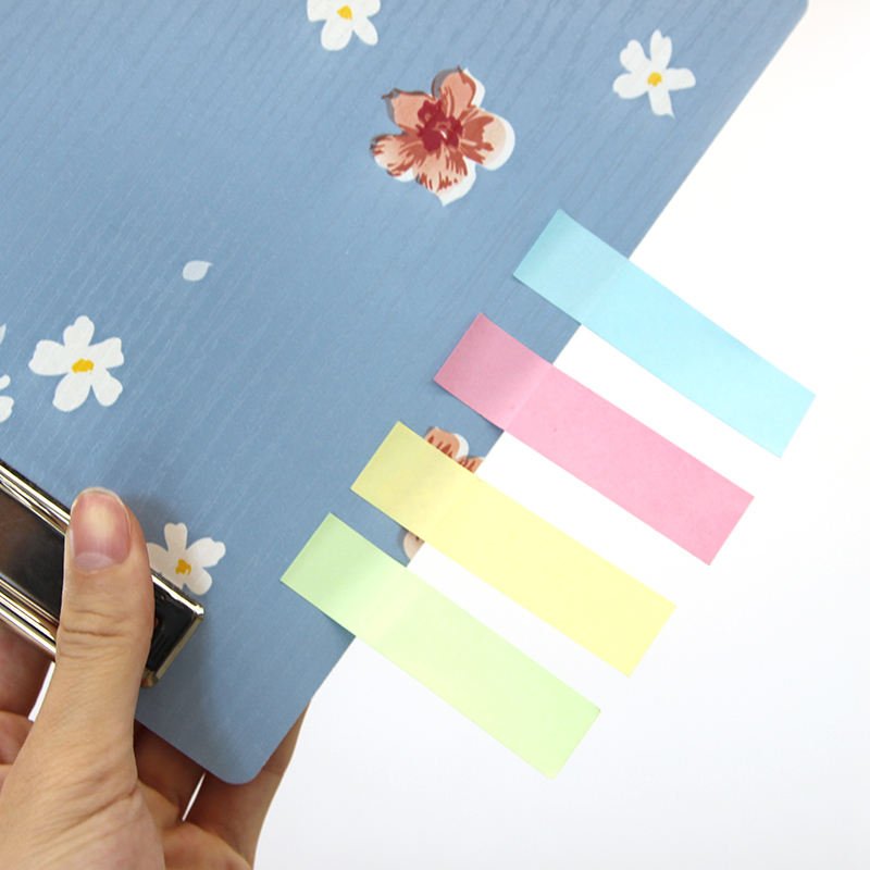 Memo 4-Color Sticky Note Paper 76*19mm Color Memo Stickers Office 400 Pieces Sticky Note Paper