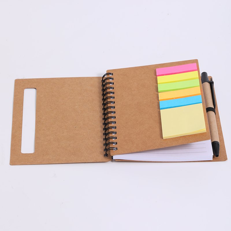 Instock Office Stationery Set Pu Leather Notebook With Pen And Memo Pad Sticky Note