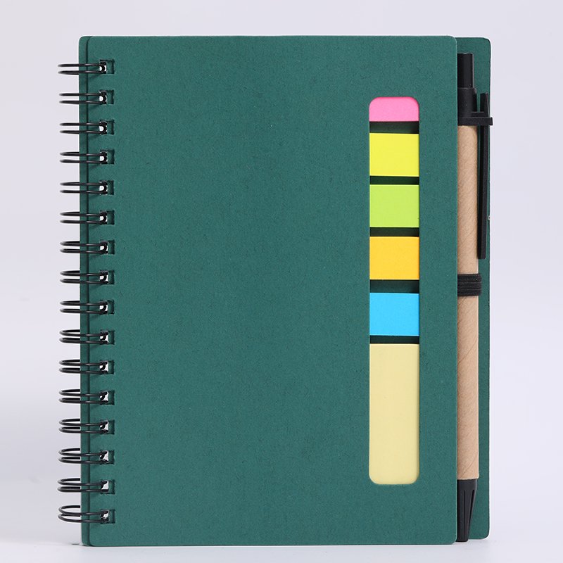 Instock Office Stationery Set Pu Leather Notebook With Pen And Memo Pad Sticky Note