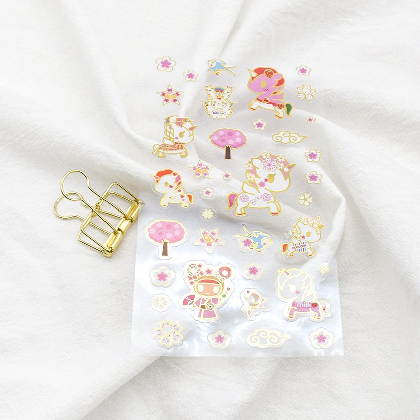 Custom journal scrapbook transparent stickers wholesale vinyl kiss cut DIY planner sticker PVC PET sheet